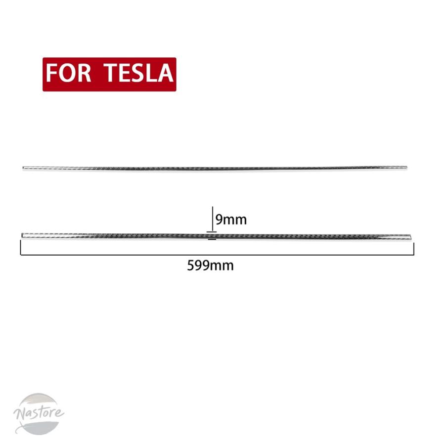 並行輸入品 TESLA MODEL Y 2020+ MODEL 3 2017-22 カーボン 副パイロットダッシュボードパネル装飾ストリップ 内アクセサリーの画像
