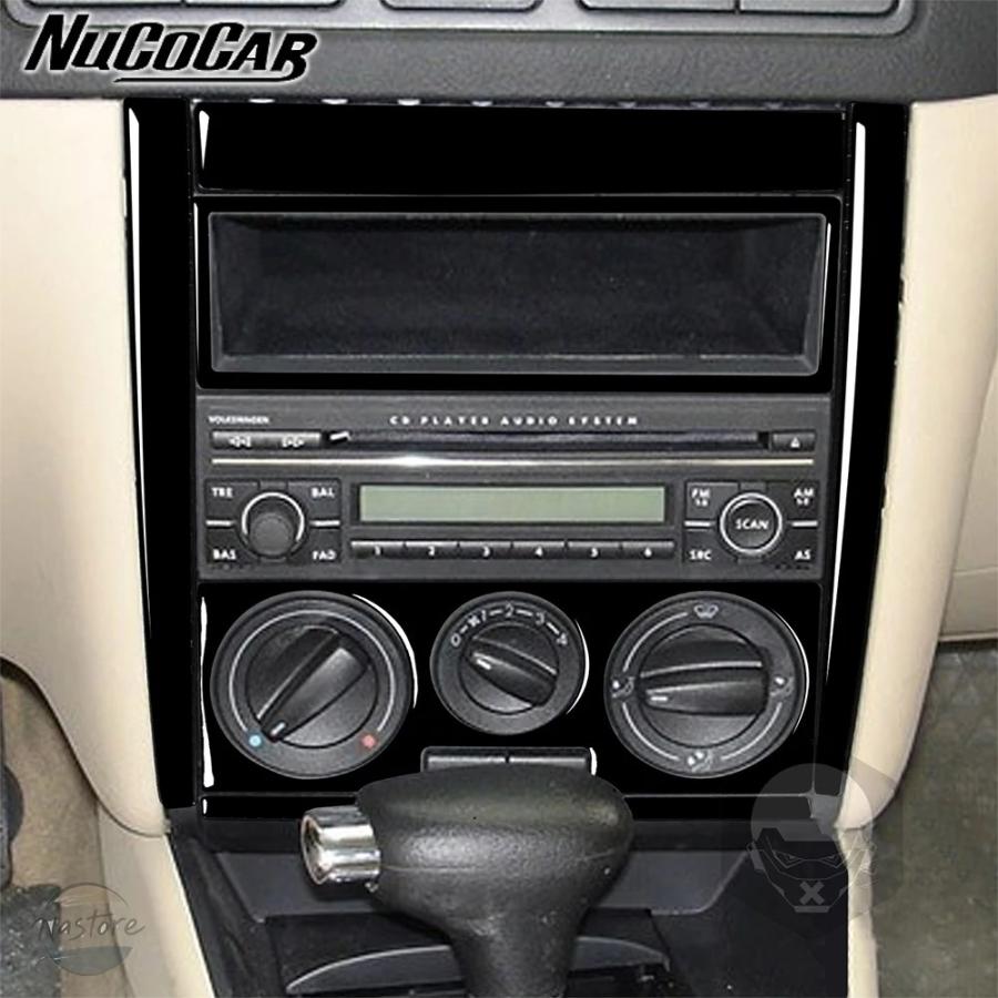 並行輸入品 カバー フォルクスワーゲン VOLKSWAGEN ゴルフ 4 MK4 1999-2004 ピアノブラック セントラルコントロールラジオパネルの画像