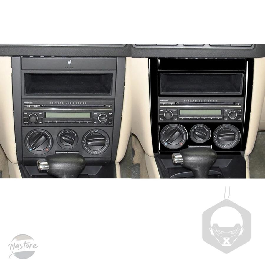 並行輸入品 カバー フォルクスワーゲン VOLKSWAGEN ゴルフ 4 MK4 1999-2004 ピアノブラック セントラルコントロールラジオパネルの画像