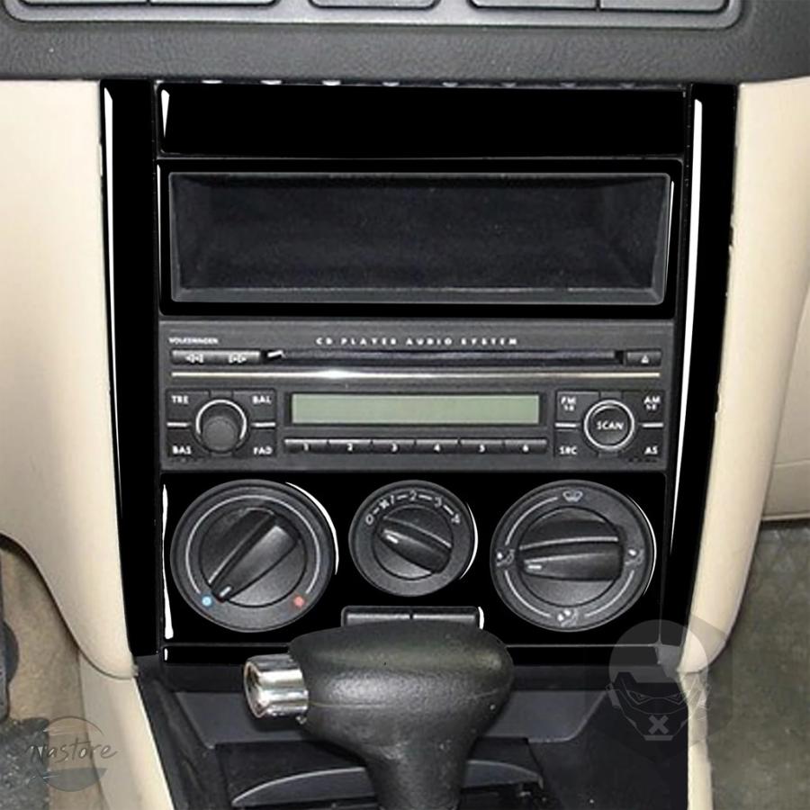 並行輸入品 カバー フォルクスワーゲン VOLKSWAGEN ゴルフ 4 MK4 1999-2004 ピアノブラック セントラルコントロールラジオパネルの画像