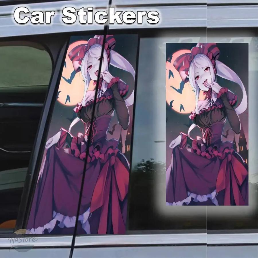 並行輸入品 OVERLORD 入り ステッカー Bピラーステッカー 傷ついた 窓
