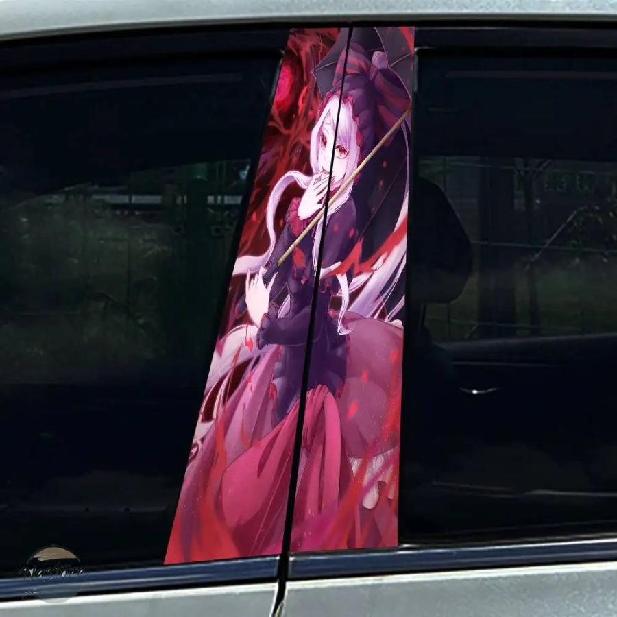 並行輸入品 OVERLORD 入り ステッカー Bピラーステッカー 傷ついた 窓