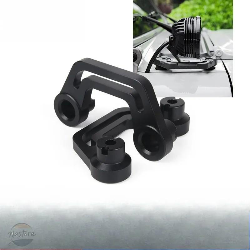 並行輸入品 フロント JT Aピラーガラス JEEP WRANGLER JL/JLU 18-22 GLADI 対応 補助ライト ライトマウントブラケット 1ペアの画像