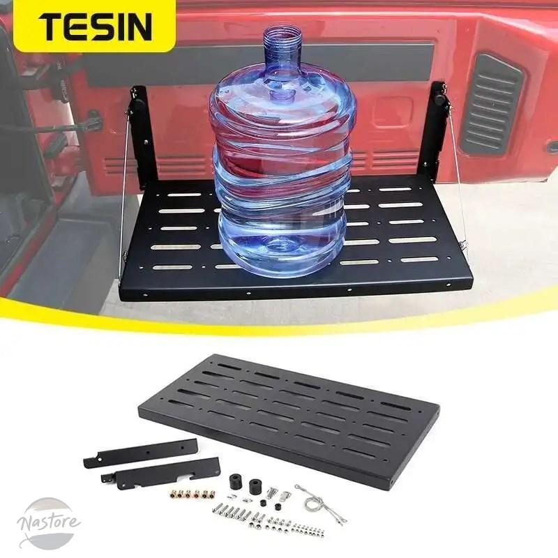 並行輸入品 リア TESIN テールゲートテーブル 折りたたみ式 ドア収納ラック キャリア ブラケット JEEP WRANGLER JK 2007 2008 2009の画像
