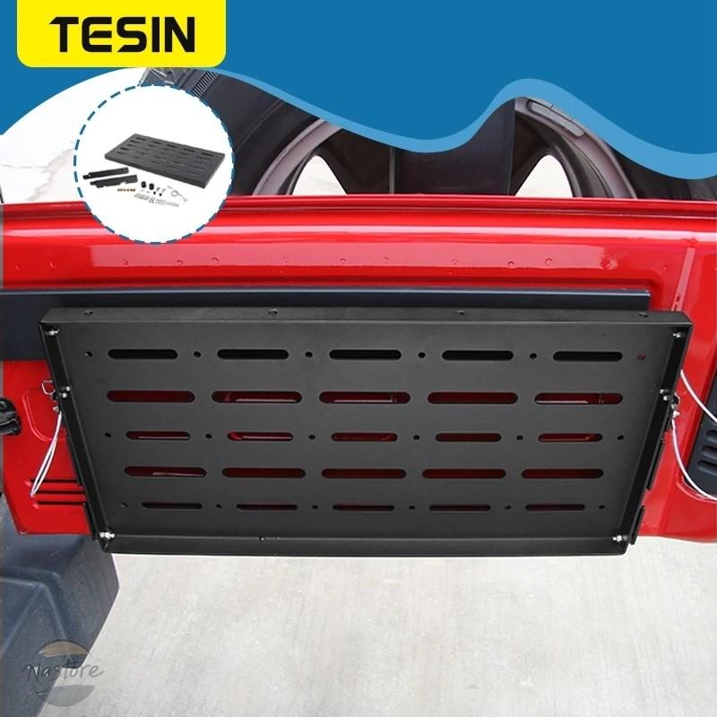 並行輸入品 リア TESIN テールゲートテーブル 折りたたみ式 ドア収納ラック キャリア ブラケット JEEP WRANGLER JK 2007 2008 2009の画像