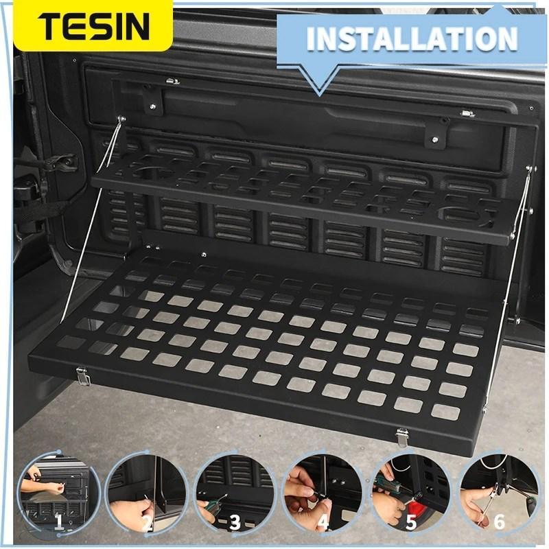 並行輸入品 リア 内装 TESIN テールゲートテーブル ドア 折りたたみ式