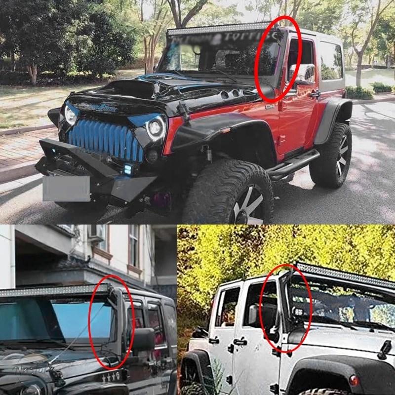 並行輸入品 フロント キット 50インチ ストレート LED ライトバー マウントブラケット WRANGLER JK 2007-2017 Aピラー オフロードの画像