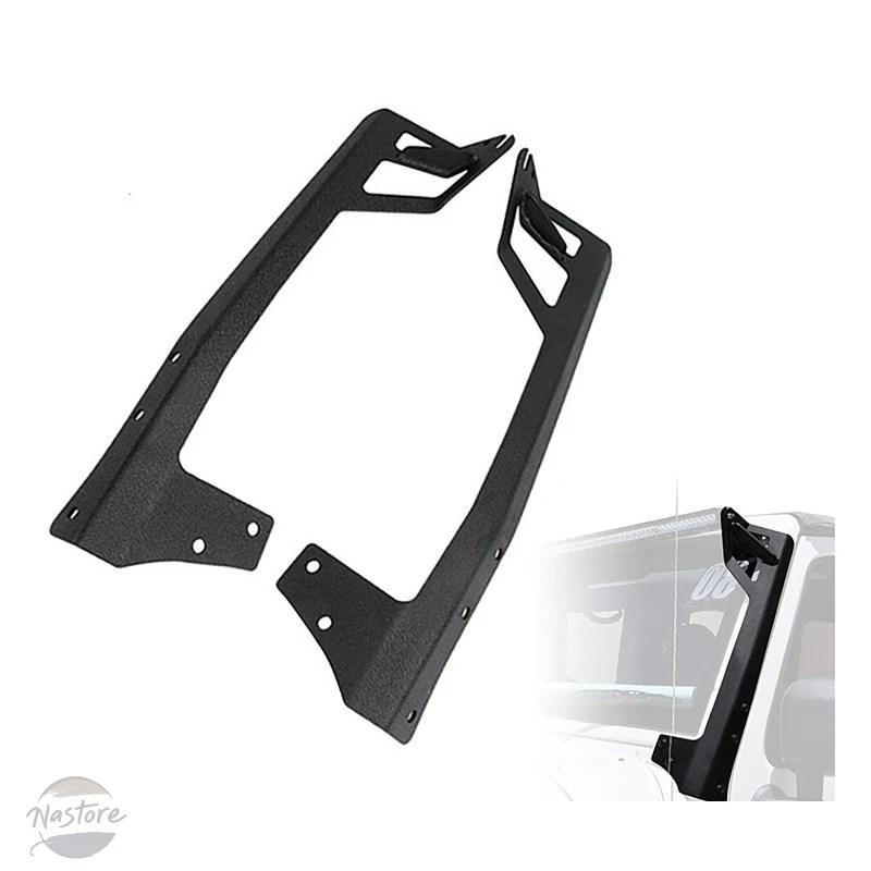 並行輸入品 フロント キット 50インチ ストレート LED ライトバー マウントブラケット WRANGLER JK 2007-2017 Aピラー オフロードの画像
