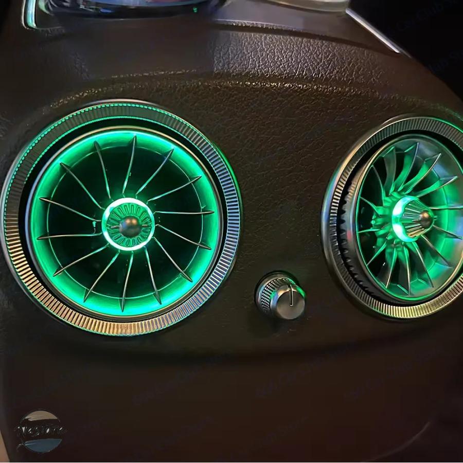 並行輸入品 64 色ターボベントムードライトメルセデス ベンツ W213 E クラス E43 E53 E250 車 LED エアアウトレット LNDOOR 装飾ライト_5