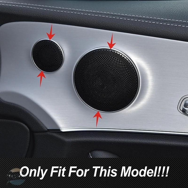 並行輸入品 メルセデスベンツEクラスクーペ200 260 300 2017-2023用ステンレス製カードアラウドスピーカーオーディオカバートリムステッカーの画像