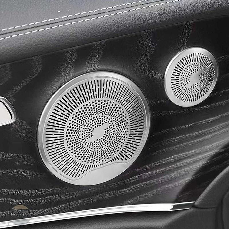 並行輸入品 メルセデスベンツEクラスクーペ200 260 300 2017-2023用ステンレス製カードアラウドスピーカーオーディオカバートリムステッカーの画像