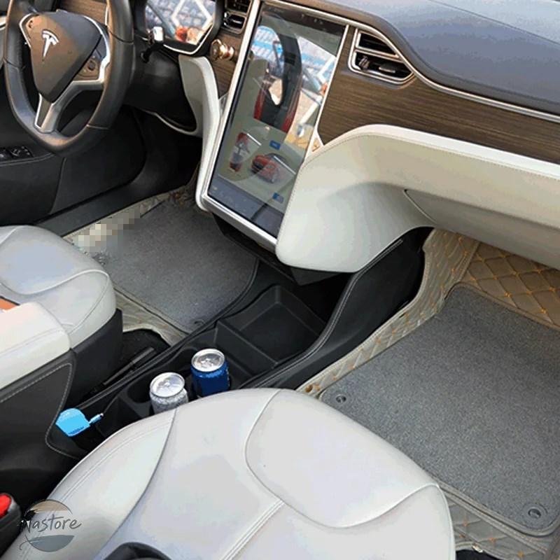 並行輸入品 テスラ モデル S 2012-2016 中央アームレスト収納ボックスセンターカップ電話 ホルダーメガネボックスオーガナイザー自動の画像