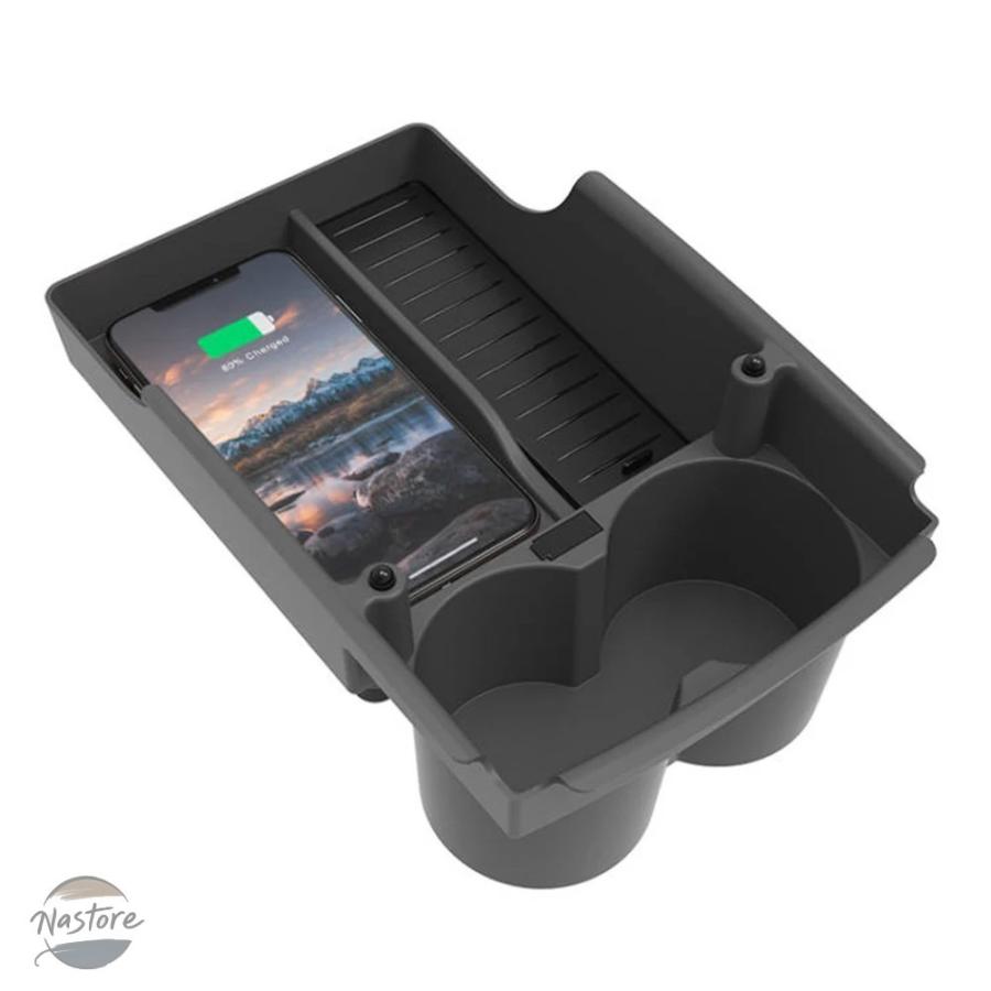 並行輸入品 テスラ モデルS X 携帯電話 ワイヤレスチャージャー センターコンソール カップホルダー 充電パッドの画像