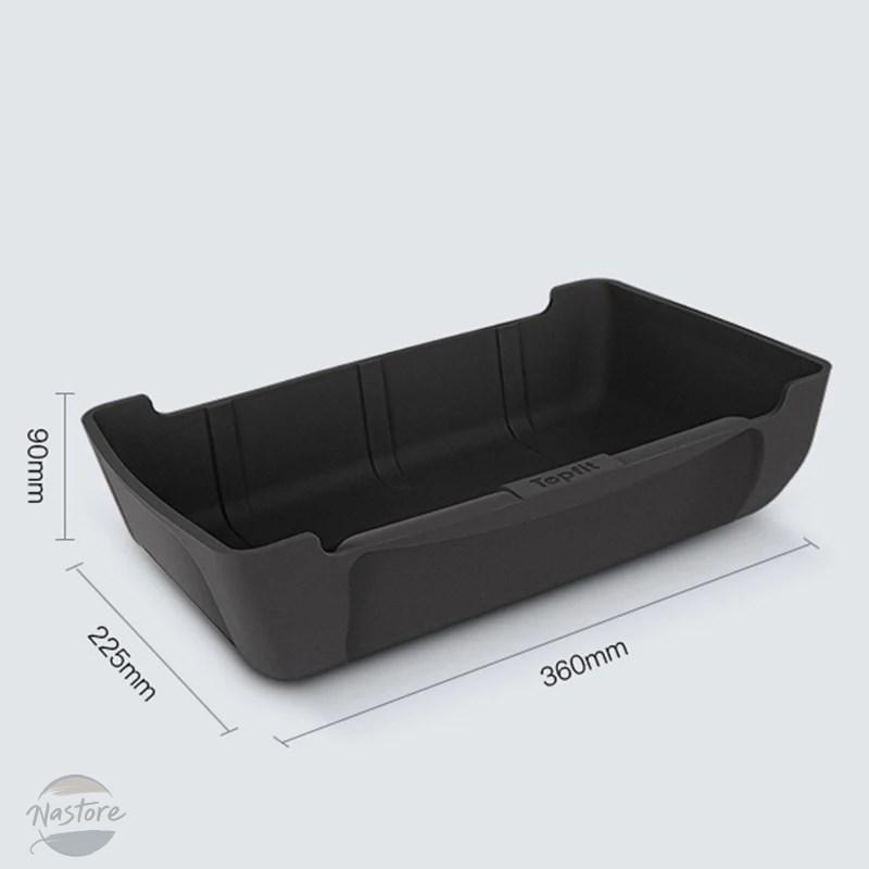 並行輸入品 HERVAL-シリコンシート下収納ボックス 大容量 シート下オーガナイザー ケース 引き出しホルダー テスラモデルY Xの画像