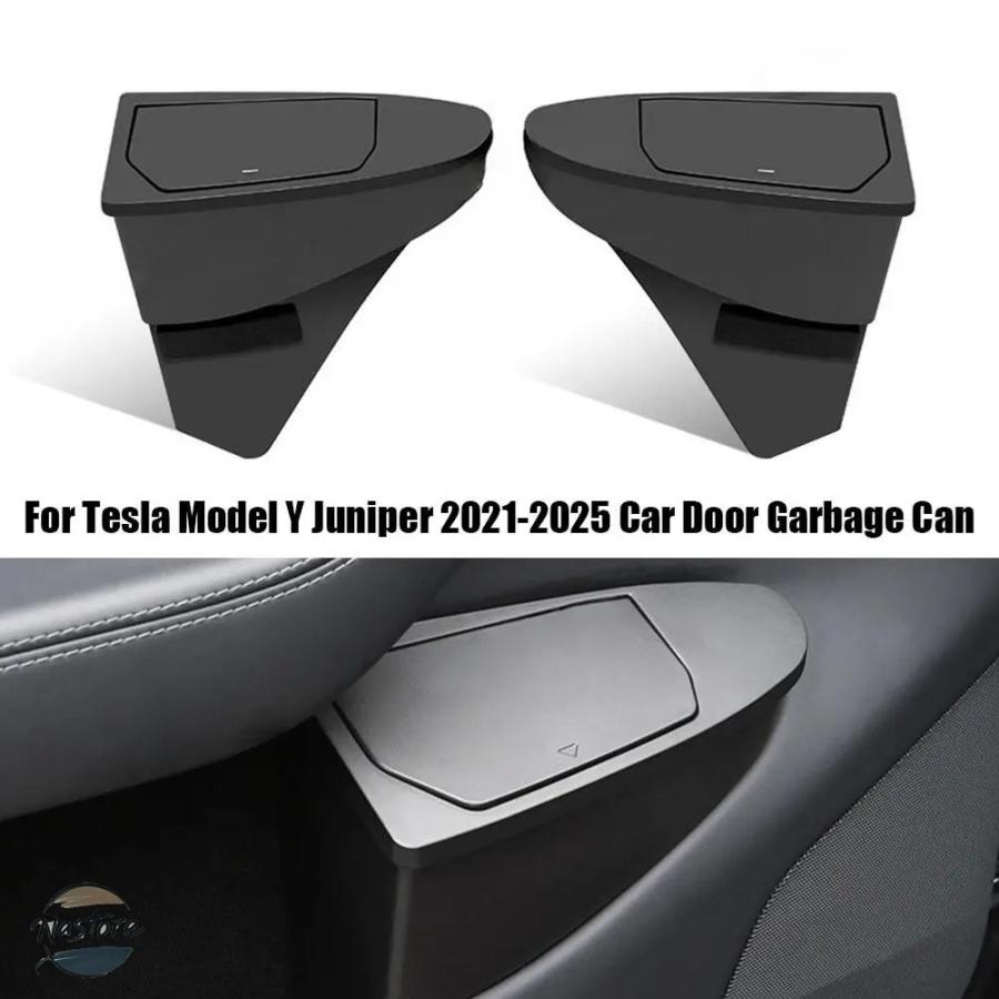 並行輸入品 テスラ モデルY ジュニパー 2021-2025 フロントドア用ゴミ箱 リアセントラルコントロール ゴミ箱 防水収納ボックス 車用アクセサリー V0B8_6