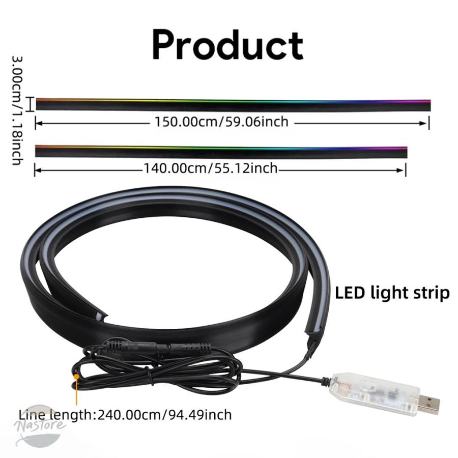 並行輸入品 テスラ リップ アクセサリー カスタムパーツ フロント 汎 ガラス led カスタムパーツ 部品 アクセサリー_5