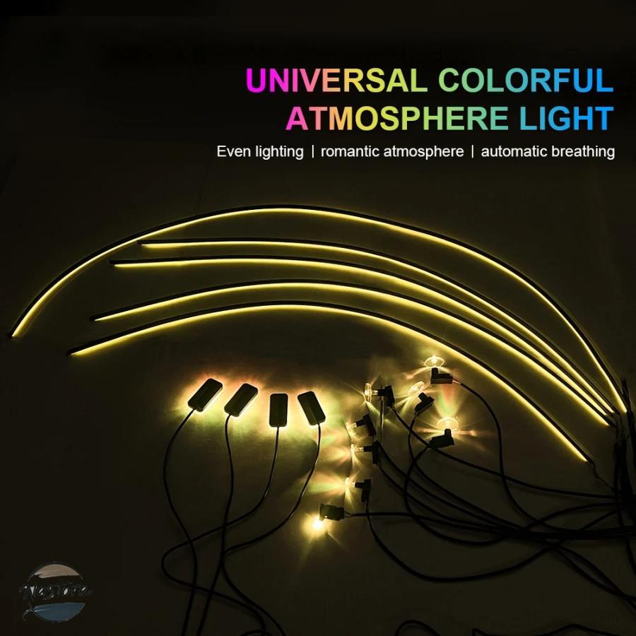 並行輸入品 ユニバーサル 18 で 1 車 LED RGB アンビエントライト車内