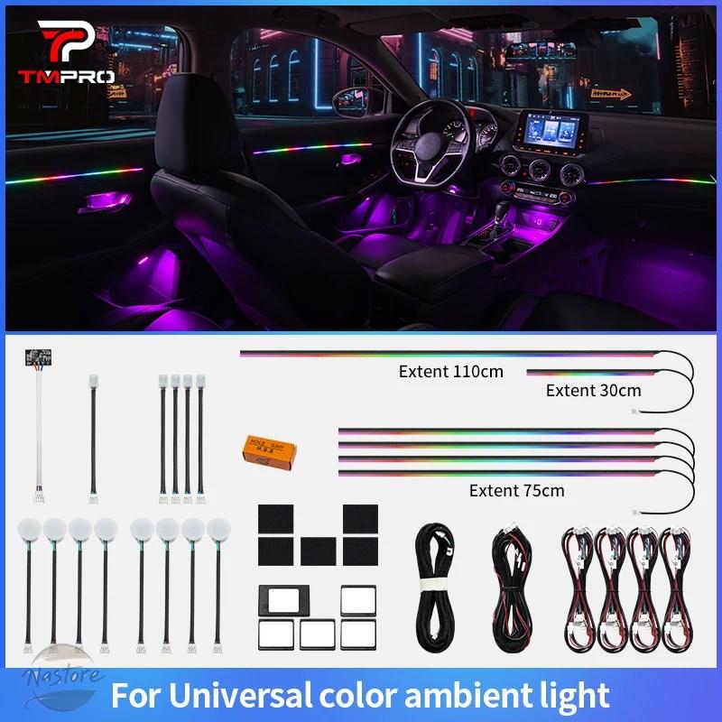 並行輸入品 ユニバーサルシンフォニーカー LED アンビエントライト 64 RGB カラー車内アクリルライトガイド装飾雰囲気ライト 19/23/インチ 1の画像