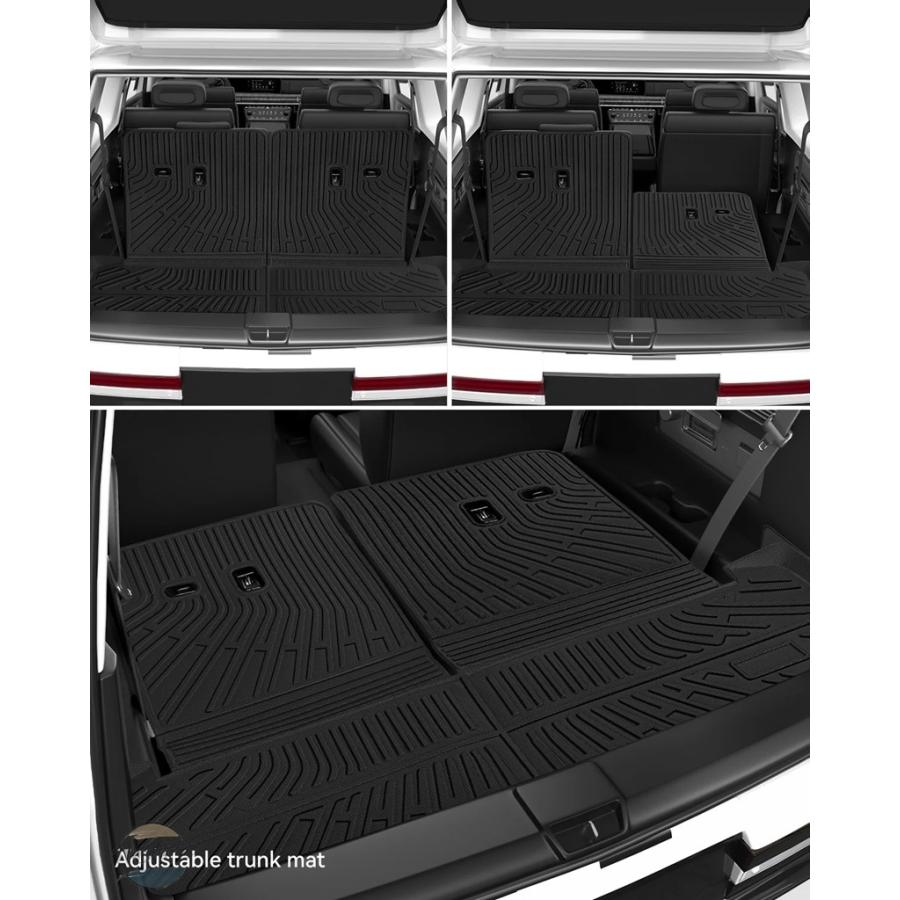 並行輸入品 YZ TPE フロアマット 2024 サンタ FE MX5 6/7 席車のトランクマット荷物マット TPE 防水アンチスリップセットフロアライナーマット_1