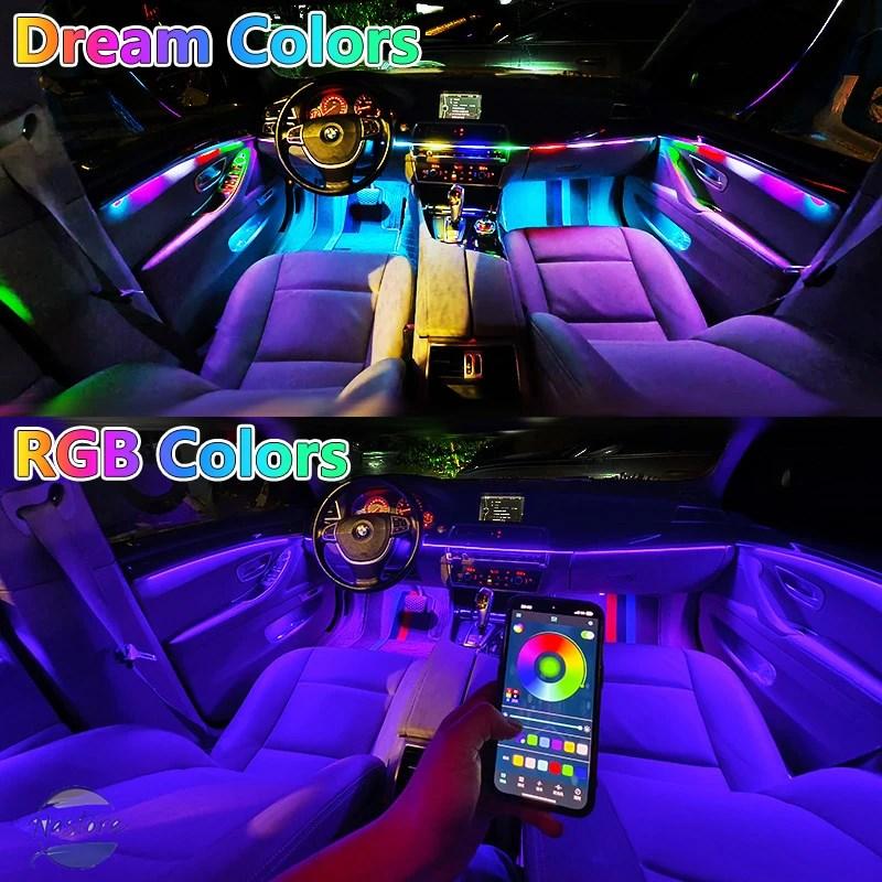 並行輸入品 車内アンビエントランプキット RGB 64 色 LED イージー