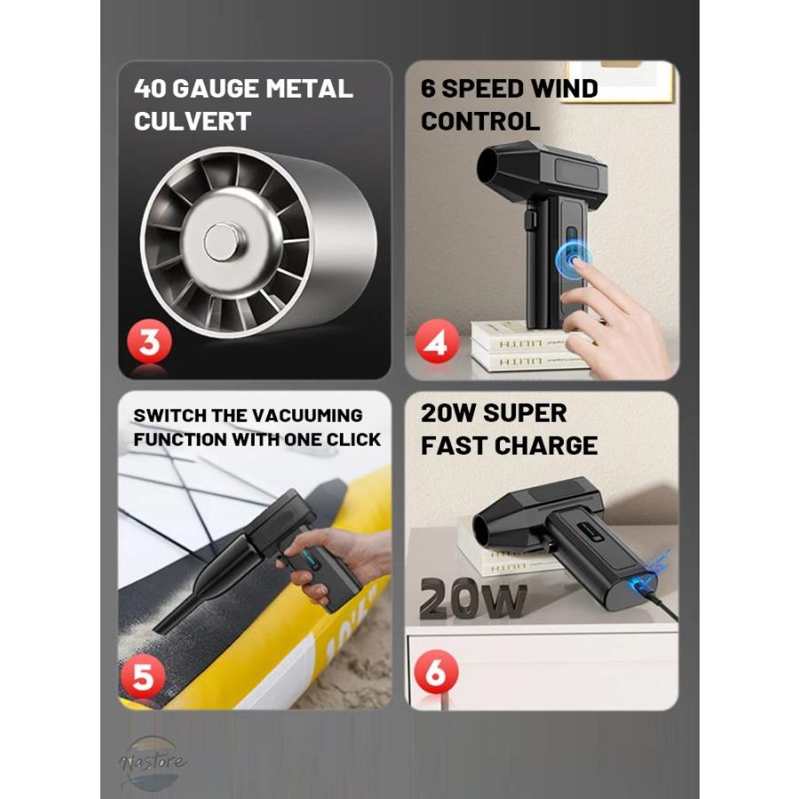 並行輸入品 250000 RPM エアブロワー 40 ミリメートルブラシレスモーターターボジェットブロワー 400 グラム風圧ダスト吹き出しターボファンジェット 6の画像