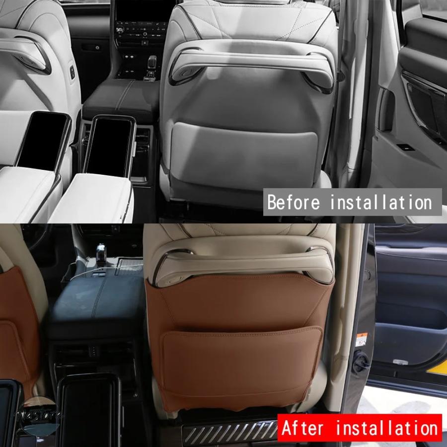 並行輸入品 トヨタ toyota フロント カスタム アクセサリー アルファード ヴェルファイア シートバックアンチキックパッド革汚れ防止シートプロテクター 40_3