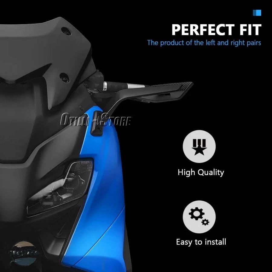 並行輸入品 max560 ヤマハ バイク ミラー ステルスウイングレットサイド yamaha カスタムパーツ 部品 アクセサリーの画像