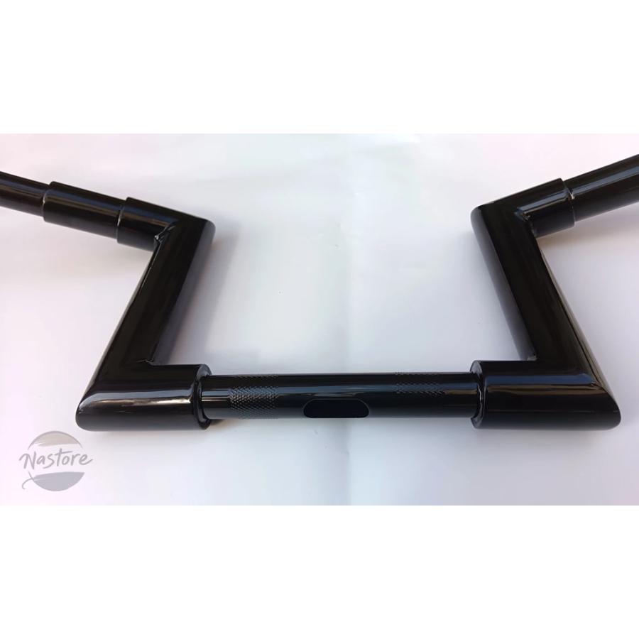 並行輸入品 ハンドル 黒バー 高さ1.5インチ 8/10/12インチ ハーレー