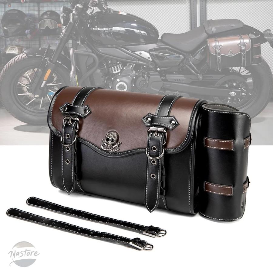 並行輸入品 バイク サイドバッグ レトロなデザイン カスタムパーツ 部品 アクセサリー_2