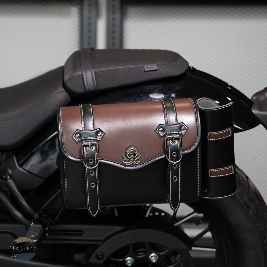 並行輸入品 バイク サイドバッグ レトロなデザイン カスタムパーツ 部品 アクセサリー_4