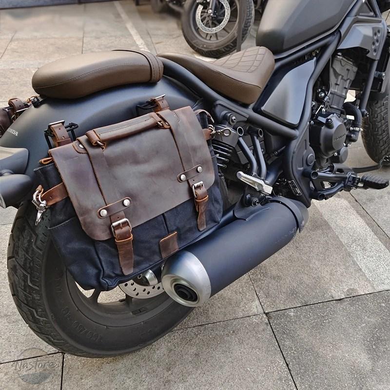 並行輸入品 cm300 バイク 防水サドルバッグ バックパック 大容量 カンバスタイル qj350/300 カスタムパーツ 部品 アクセサリーの画像