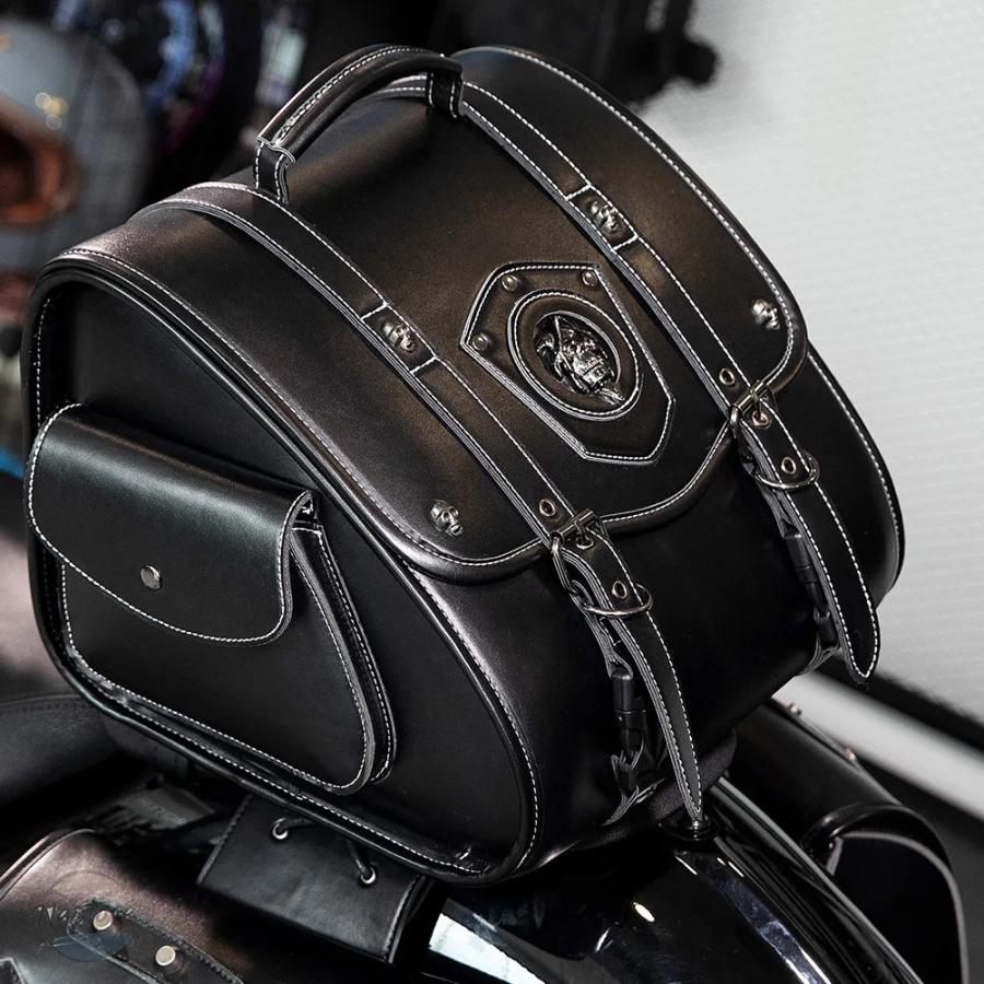 並行輸入品 トライアンフ バイク puレザーリアシートバッグ バッグ ハーレー triumph カスタムパーツ 部品 アクセサリー_2