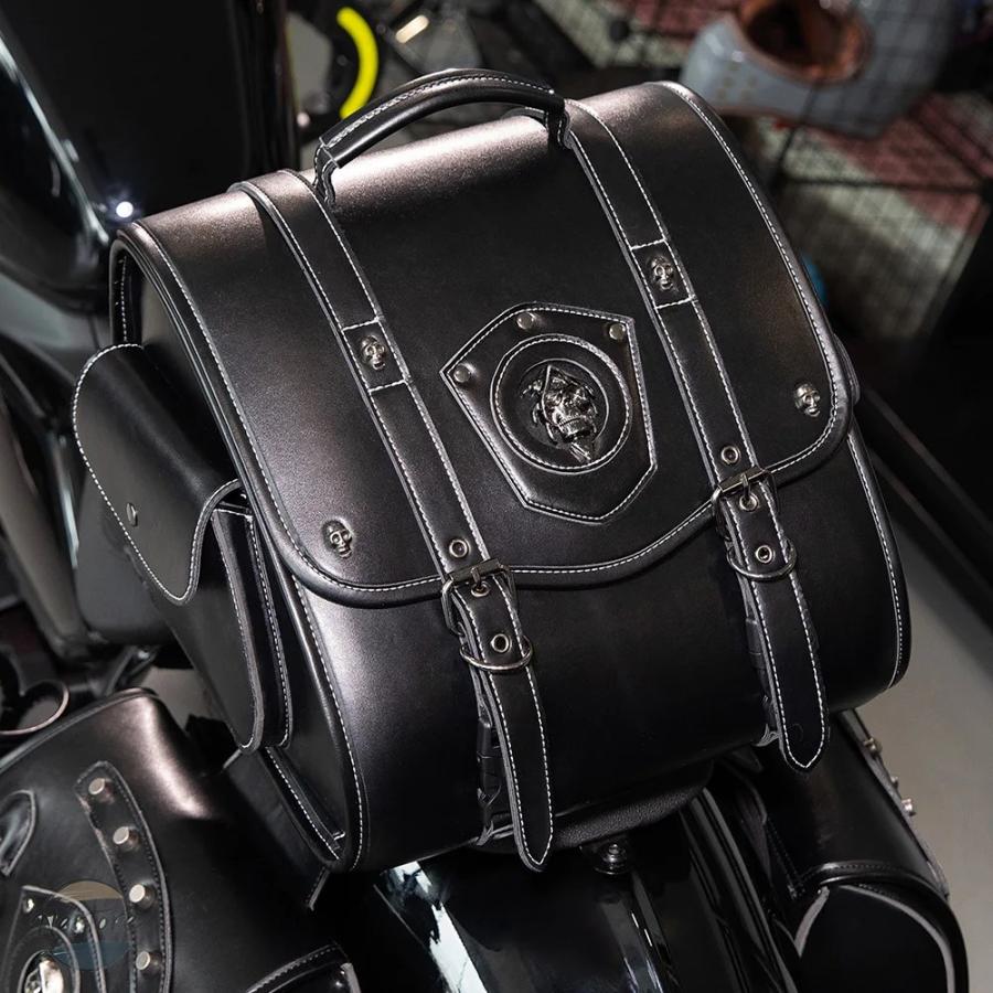 並行輸入品 トライアンフ バイク puレザーリアシートバッグ バッグ ハーレー triumph カスタムパーツ 部品 アクセサリー_4