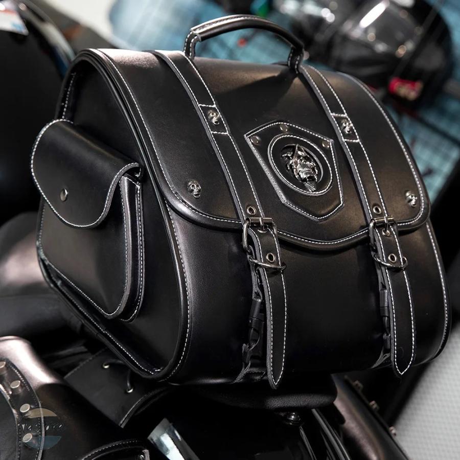 並行輸入品 トライアンフ バイク puレザーリアシートバッグ バッグ ハーレー triumph カスタムパーツ 部品 アクセサリー_5