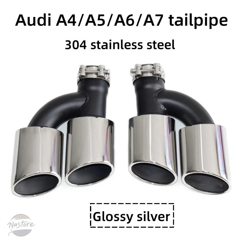 並行輸入品 アウディ a4 マフラー 2個/セット デュアルアウト 