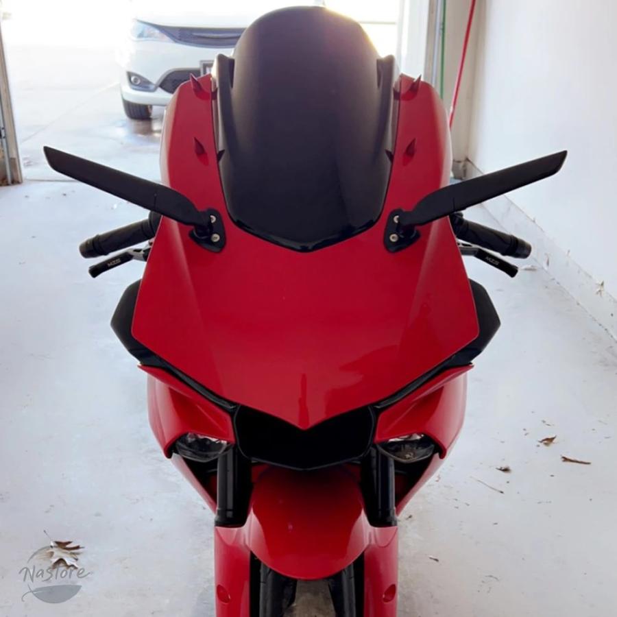 並行輸入品 r1 ヤマハ バイク ミラー yzf yzf- 2015-18 2019 バック 調整可能 回転式 風防 カスタムパーツ 部品 アクセサリーの画像