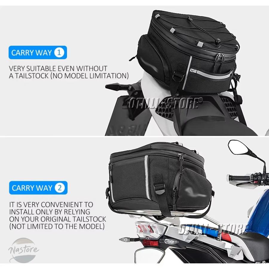 並行輸入品 BMW r1300gs バイク テールバッグ ブラック 防水 テール ツーリング ライダー カスタムパーツ 部品 アクセサリー_3