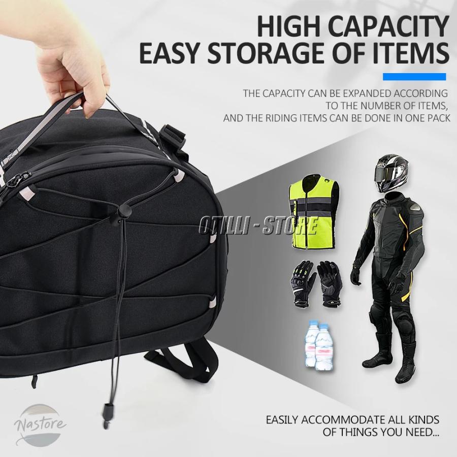並行輸入品 BMW r1300gs バイク テールバッグ ブラック 防水 テール ツーリング ライダー カスタムパーツ 部品 アクセサリー_5