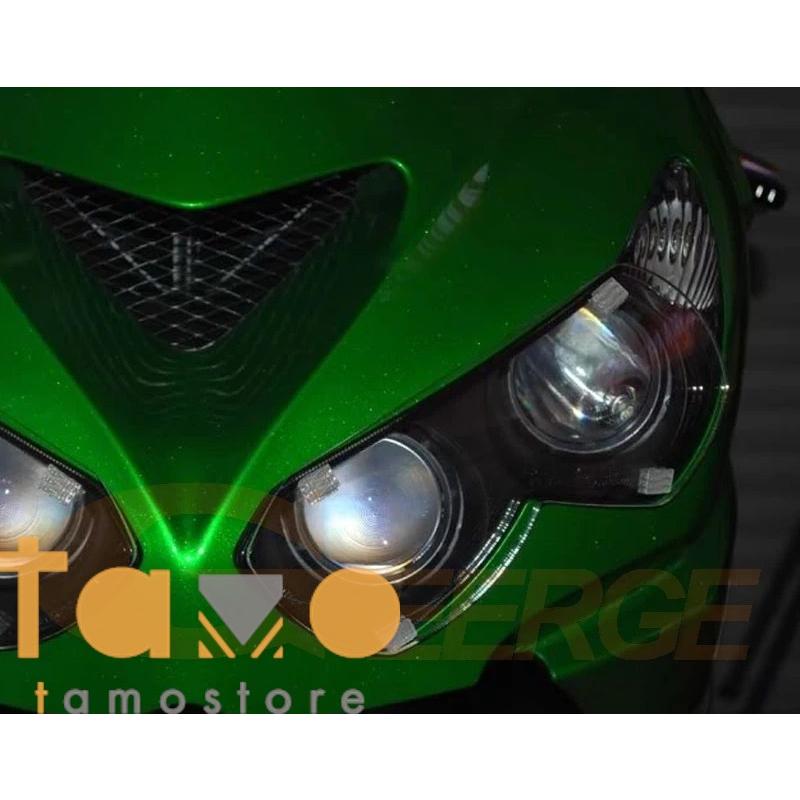 並行輸入品 キット カワサキ ニンジャzx14rzzr1400 2012 2018 超高輝度コブledエンジェルアイハローリング カスタムパーツ 部品 アクセサリー_2