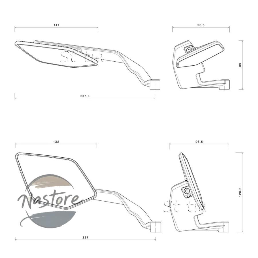並行輸入品 s250 バイク ミラー gsxs750 gsxs1000 gsxs1000f gsx 8s