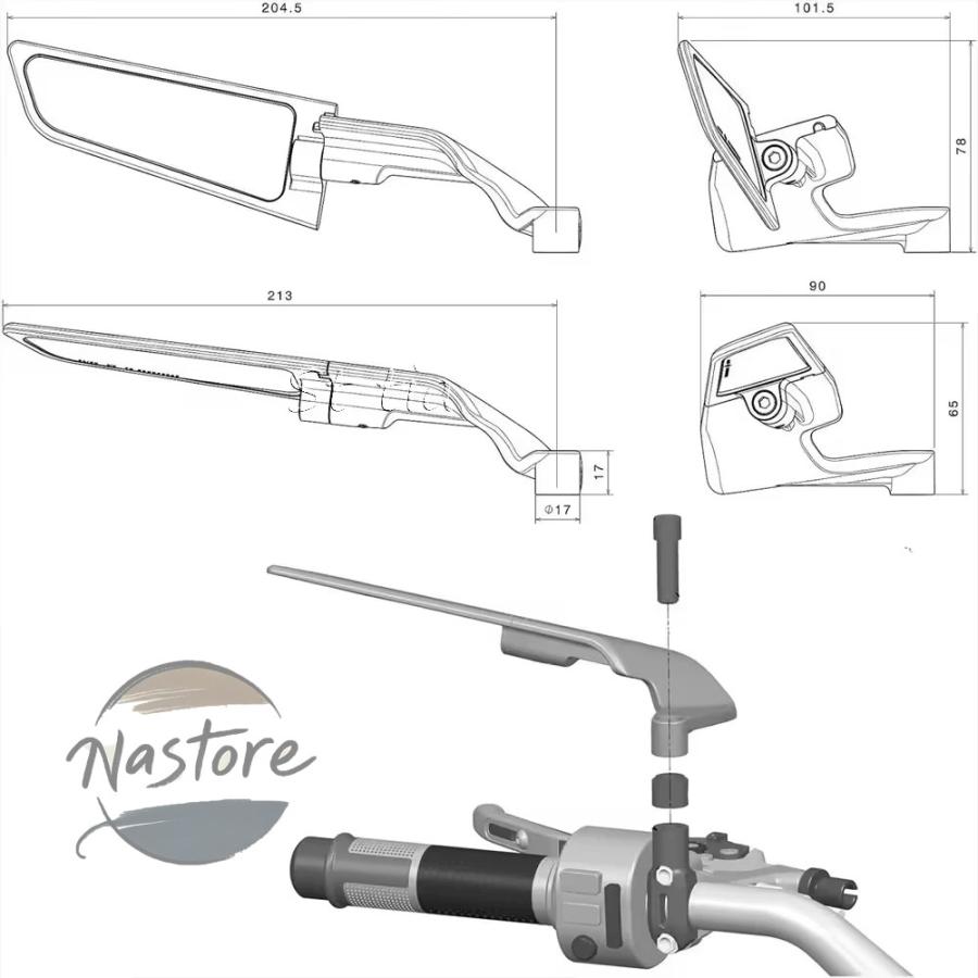 その他 na 並行輸入品】バイク ミラー ハイパーモタード 950 バック ドゥカティ