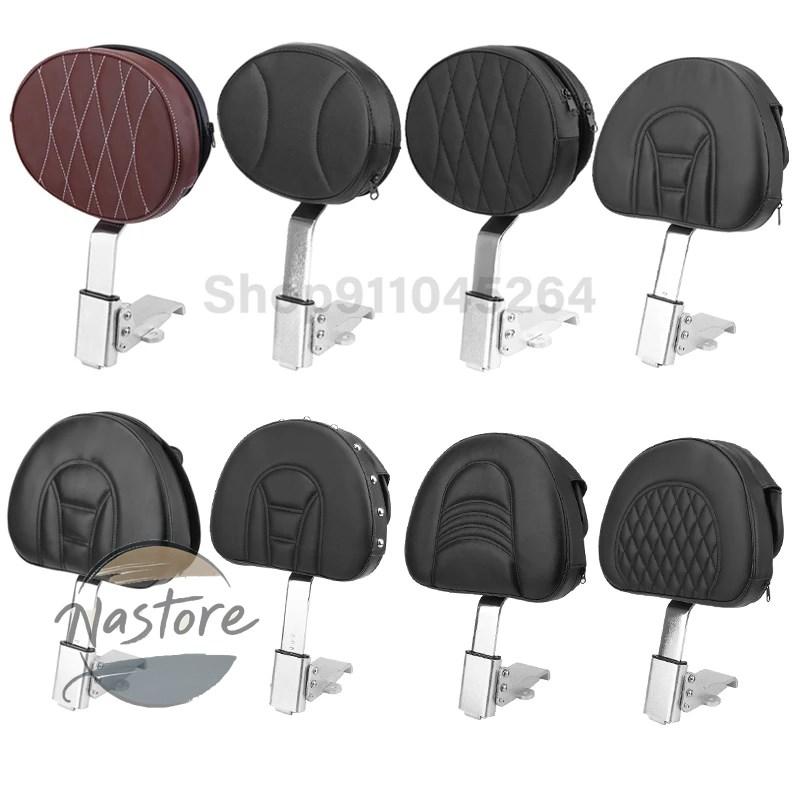 並行輸入品 バイク キット 部品 カスタムパーツ アクセサリー レザーバックレスト ブラックレザーシート アウトドア 2010 2017ロードモデル 10 14_15