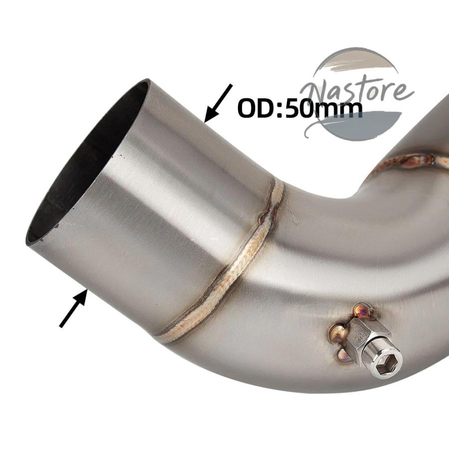 並行輸入品 gy6 バイク マフラー nvx155 pcx150 gsxr150 z125 cbr150r 250sr mt15 zx25r xmax125 gpr150 51mm 汎 パイプ カスタムパーツ 部品 アクセサリーの画像