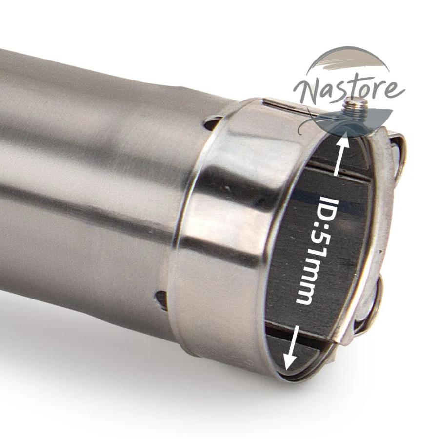 並行輸入品 gy6 バイク マフラー nvx155 pcx150 gsxr150 z125 cbr150r 250sr mt15 zx25r xmax125 gpr150 51mm 汎 パイプ カスタムパーツ 部品 アクセサリーの画像