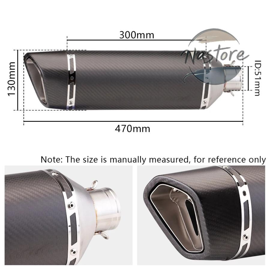 並行輸入品 バイク マフラー 部品 カスタムパーツ アクセサリー カワサキ er6n 2006-2011 51mmの画像