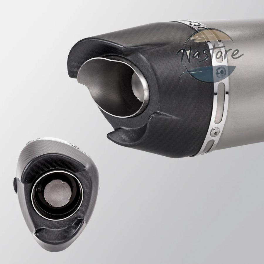 並行輸入品 バイク マフラー 部品 カスタムパーツ アクセサリー 51mm 汎 排気テールパイプエスケープカーボン 790adv rsv4 f700 trk502x gsx250r nc750の画像