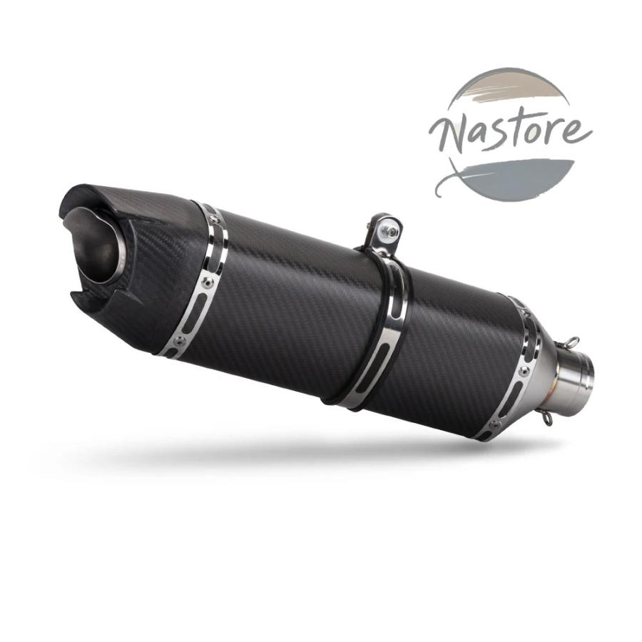 並行輸入品 バイク マフラー 部品 カスタムパーツ アクセサリー 51mm 汎 排気テールパイプエスケープカーボン 790adv rsv4 f700 trk502x gsx250r nc750の画像