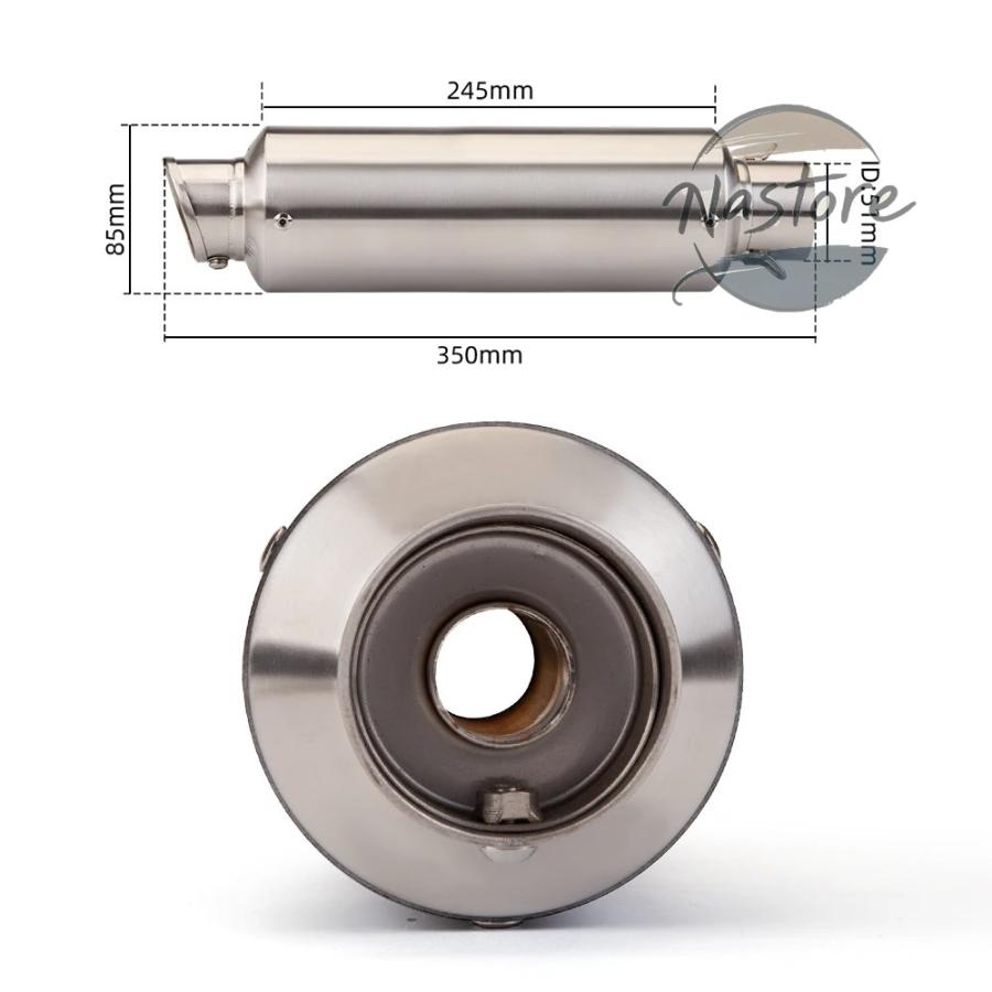 並行輸入品 バイク マフラー 部品 カスタムパーツ アクセサリー 汎 スリップオン51mm dbキラー r6 mt07 cbr650r cb650_6