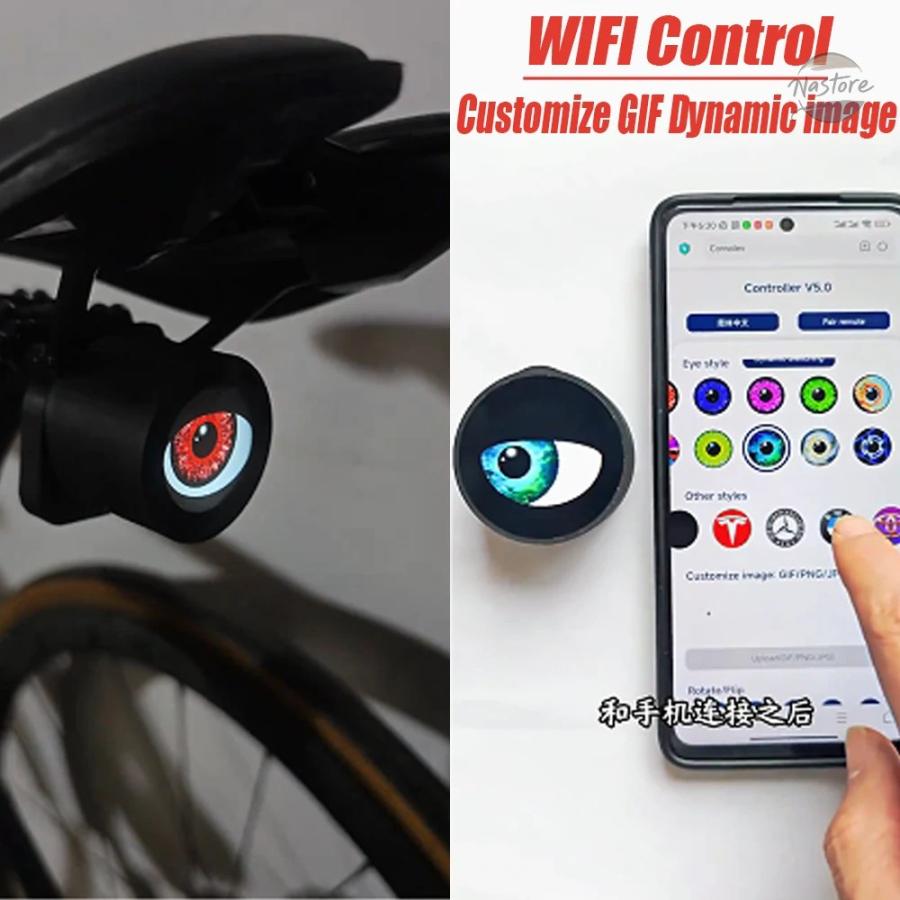 並行輸入品 バイク リア スマートテールライト デビルアイズ 自転車ライト 防水 led 夜間ランニング タイプc充電式 部品 カスタムパーツ アクセサリー