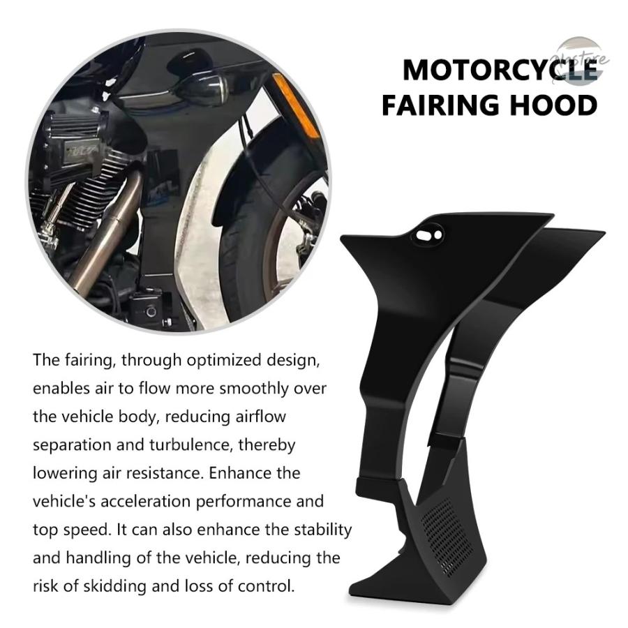 並行輸入品 バイク カバー カスタム アクセサリー ブラックフェアリングスポイラー ソフテイル ローライダー st fxlrst 2022-24 部品 カスタムパーツの画像